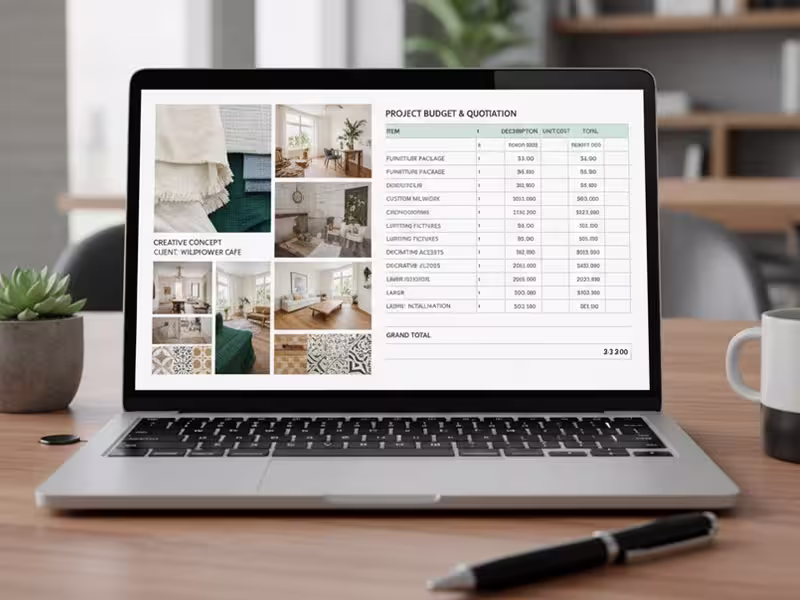 Transparent process and professional budgeting for clients by Black Pebble Designs